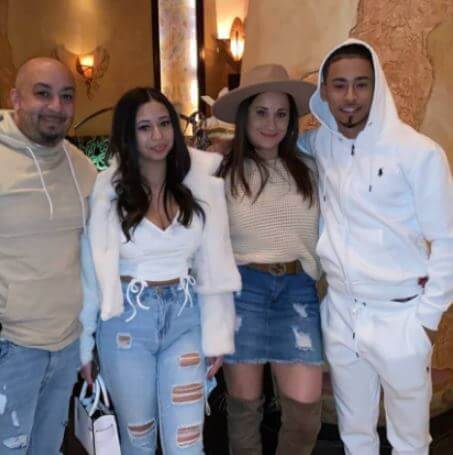 Jaden Newman with her parents Jamie Newman and Vivian Gonzalez and brother Julian Newman.